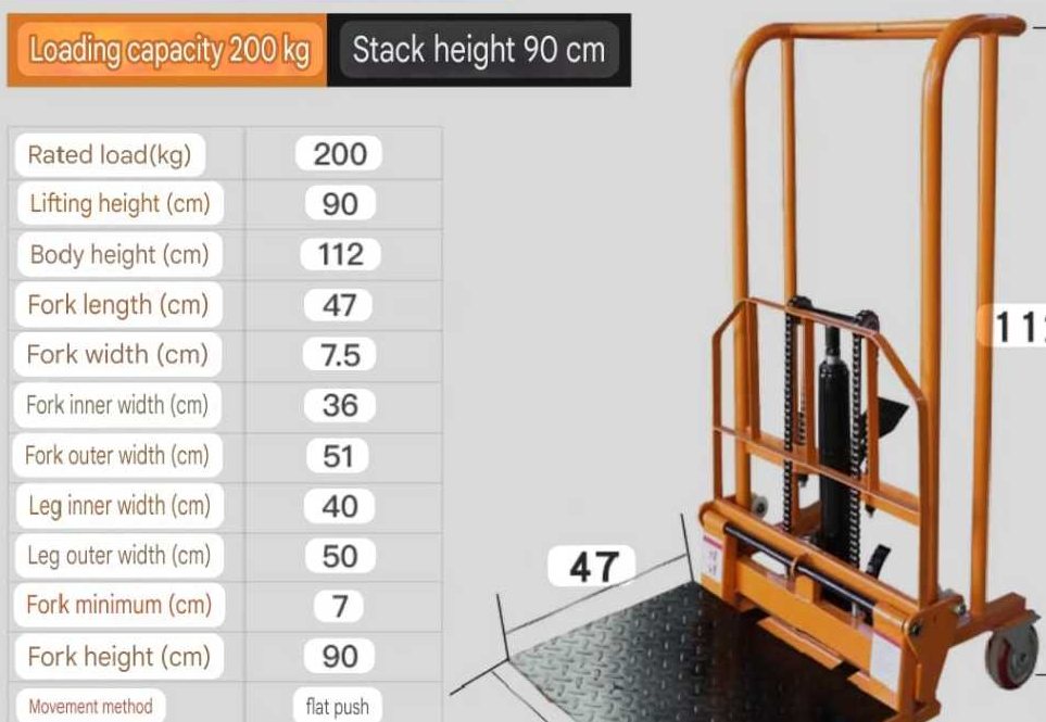 Mini Forklift Lifting Cart 200kg - Mini forklift lifting cart 5