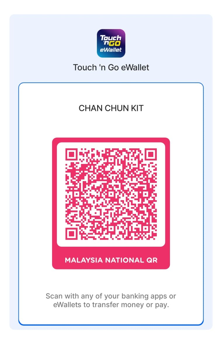 TnG eWallet / DuitNow QR code for PHH Hardware Machinery