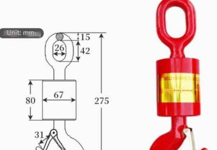 Rotating Lifting Hook with Bearing - Rotating lifting hook 2